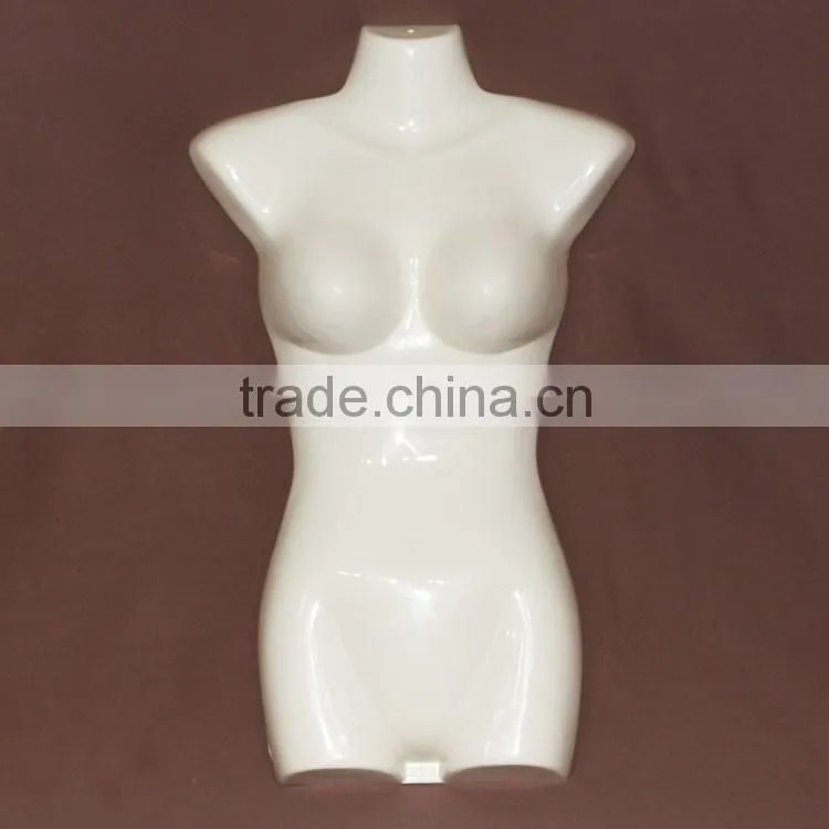 Headless plastic female half body hanging scale mannequin dress form