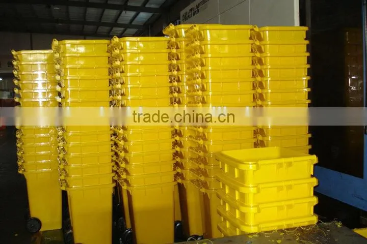 BT100A-3 100liter garbage can with rubber wheels