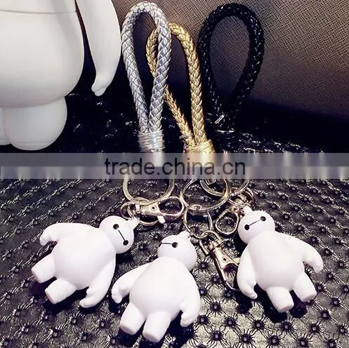 Hot new products silicone big hero baymax keychain