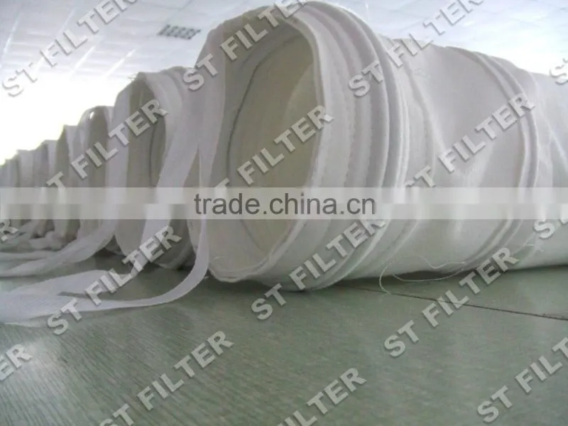 PE dust 500 micron filter bag for Steel industry,water oil repellent filter bag