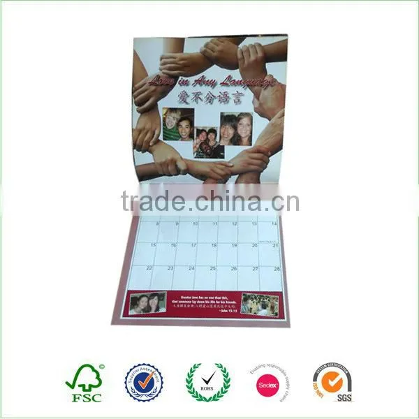 Cheap price custom design wall calendar