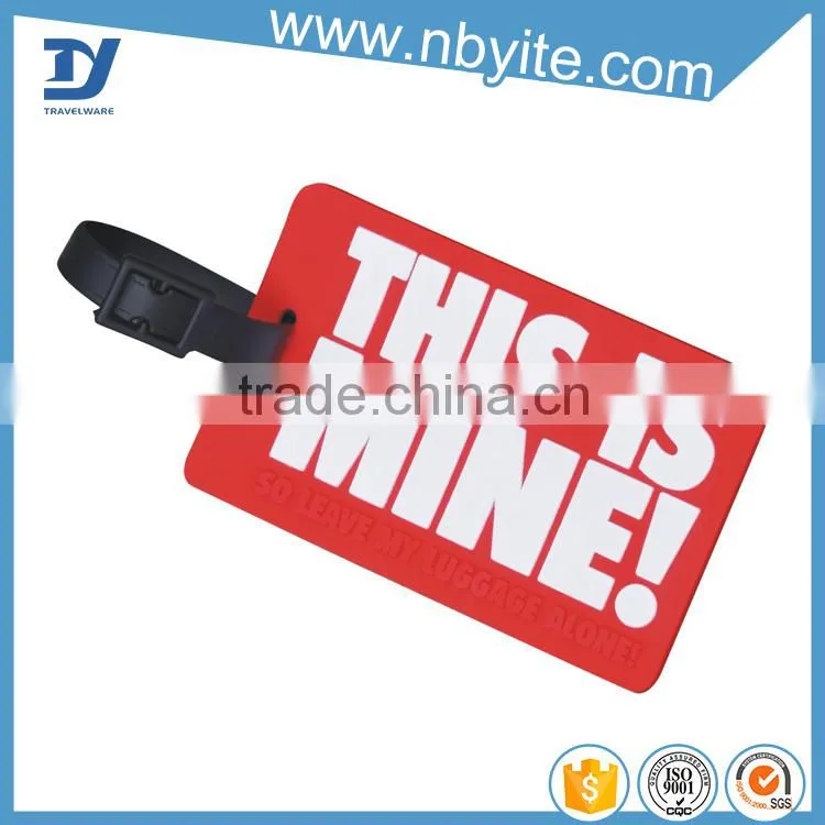 custom logo gorgeous plastic travel name tag luggage tag
