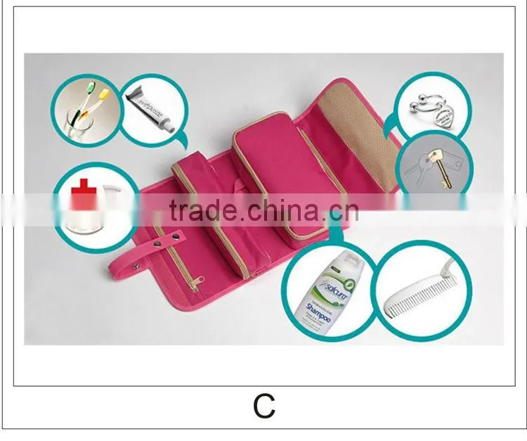 fold up makeup bag;portable Cosmetic Pouch;cosmetic bags with compartments