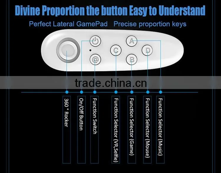 2016 New Product Google Cardboard Glasses +Gamepad Controller
