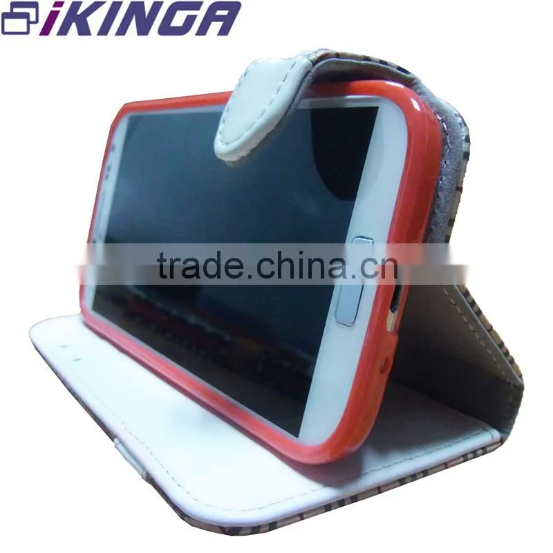 fashionable For samsung galaxy s4 case,High quality Pu leather case for galaxy S4 made in china