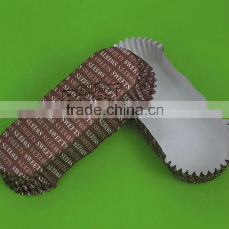 Factory price windmill alphabet patterns small size boat shape paper cakecups liners/custom cupcake liners