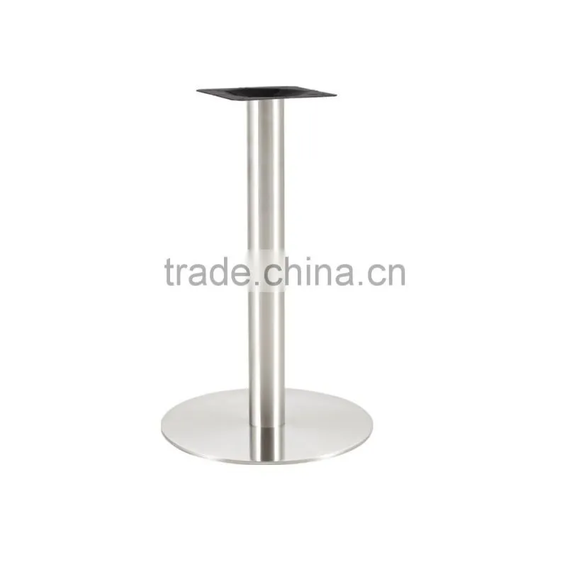 foshan furniture custom metal tube square table base with stainless steel leg