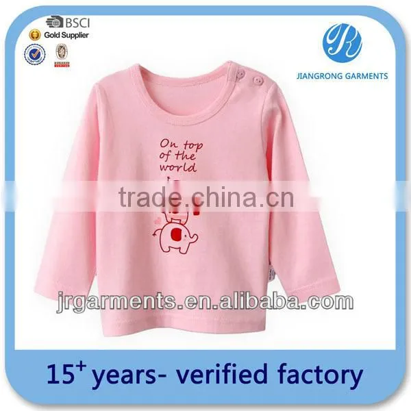 Eco-Friendly Bamboo Fiber Cotton Printed Long sleeve t shirts for Baby