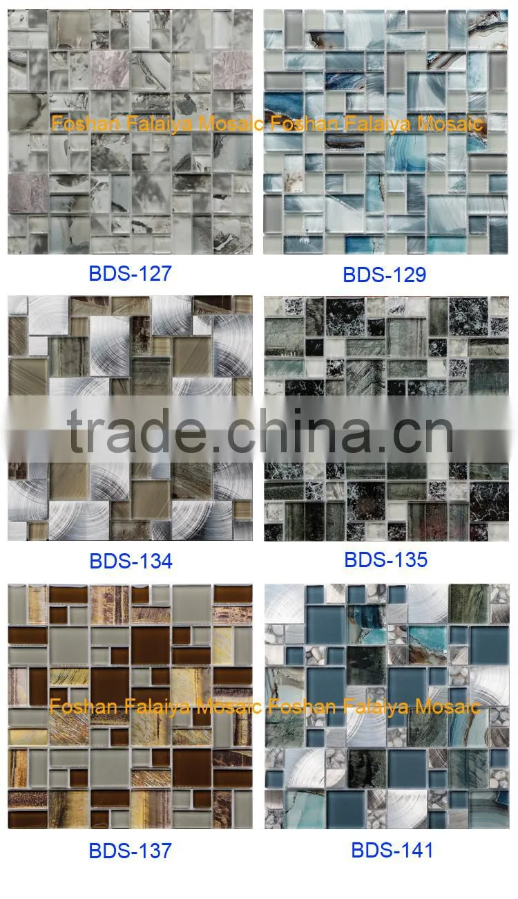 New! glass mosaic,aluminium mosaic shell mosaic BDS-141B
