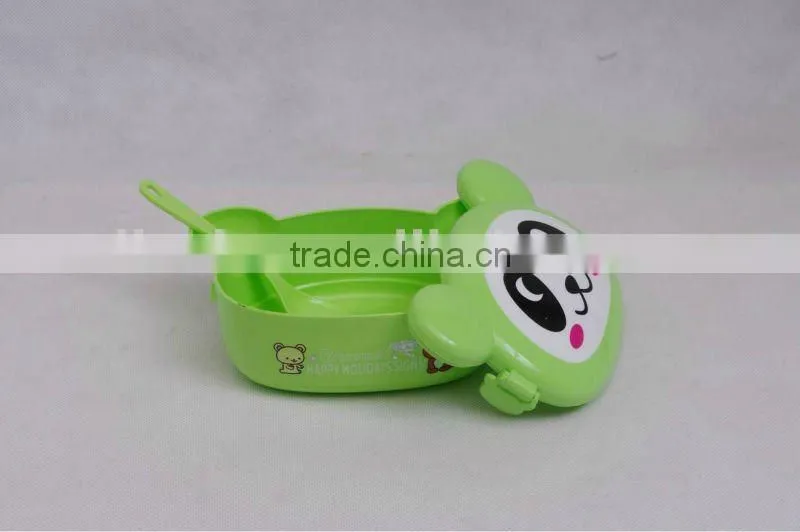 plastic cartoons lunch box (doule layer) new item (bear shaped)