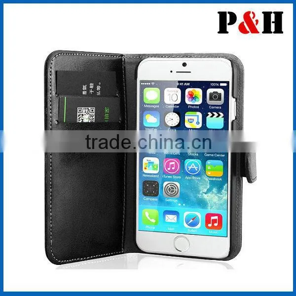 Magnetic Book Wallet Pu Leather Case Cover For iPhone 6