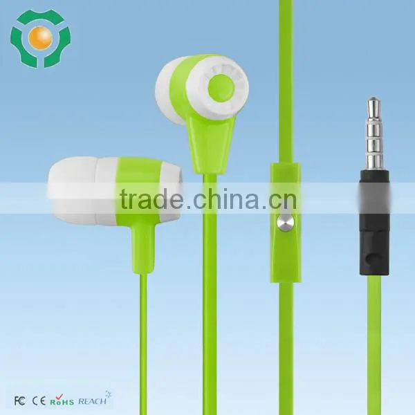 flat cable earphone manufacturer/supplier/exporter, stereo earbuds with mic for mobile phones
