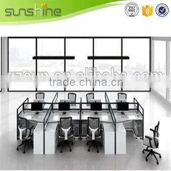 Single office desk with partition practical design with wire management and folded bed China manufacturers