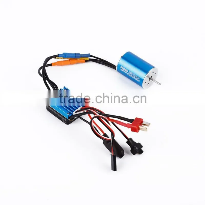 2435 4800KV 4P Sensorless BL Motor with 25A Brushless ESC for 1/16 RC Car