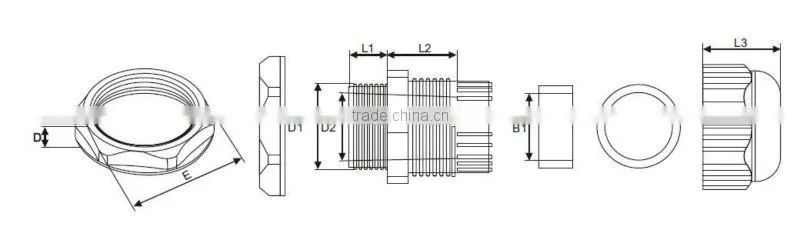 PG Nylon cable gland IP68