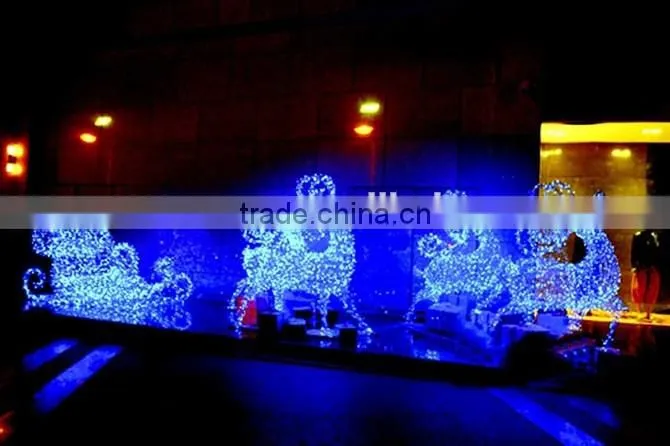 Christmas Decoration Reindeer With Sleigh Light/3d Motif Led Christmas Deer Light