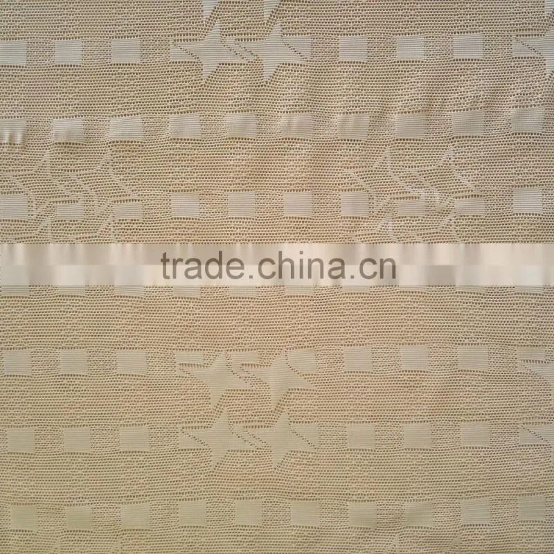 Factory new design 90/10 nylon spandex four-angle star patern jacquard mesh fabric, fashion garments jacquard mesh fabric