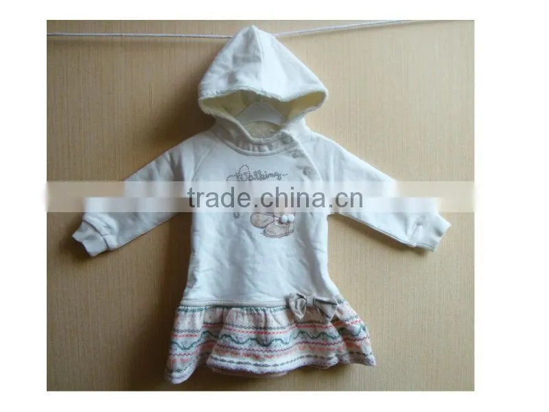 Hot!Pure White Girls Dress for Winter Baby Dress