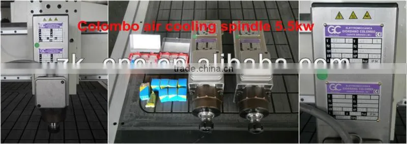 Wood Carving Machine With 2 GC Air Cooling Spindles/Dust Collector/DSP/Vacuum Table ZK-1325-2