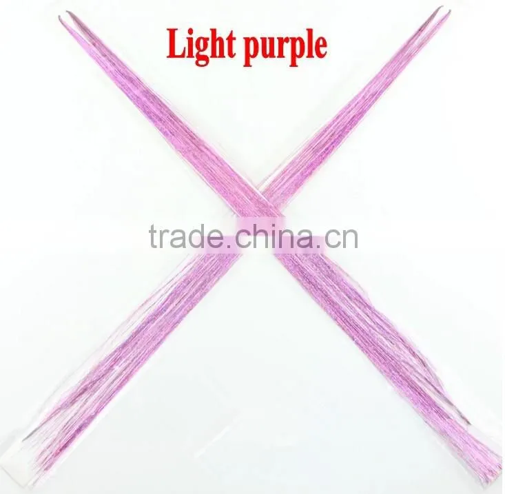 sparkling hair tinsel with I tip christmas tinsel 2014 new hair accessories christmas hair accessories girl