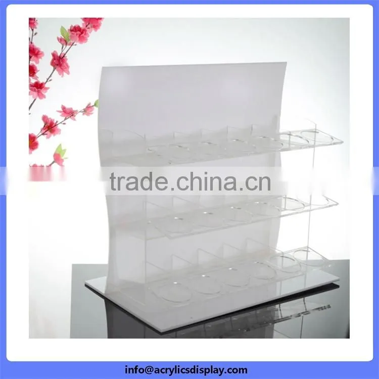Made in china First Choice red acrylic cosmetic display tray