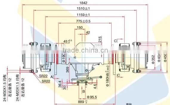 China leading axle manufacturing factory for xcmg lonking xiacha Meximal XGMA forklift axle assembly 160CD forklift parts