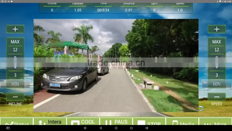 Cardio customise Commerical treadmill with TV wifi and more with wirelss heart rate rhythm