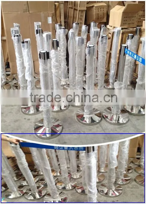 Airport Retractable Queue Management Pole Stanchions for Sale