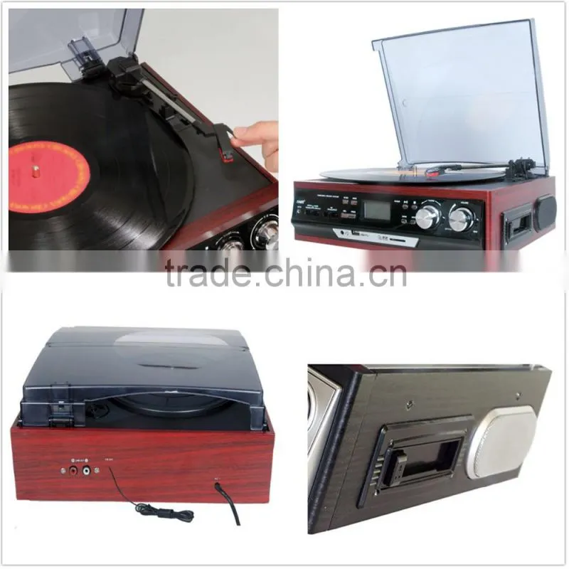 Rain Lane Nostalgic Gramophone 3 Speed Turntable Retro Phonograph Stylus For Vinyl Record Player