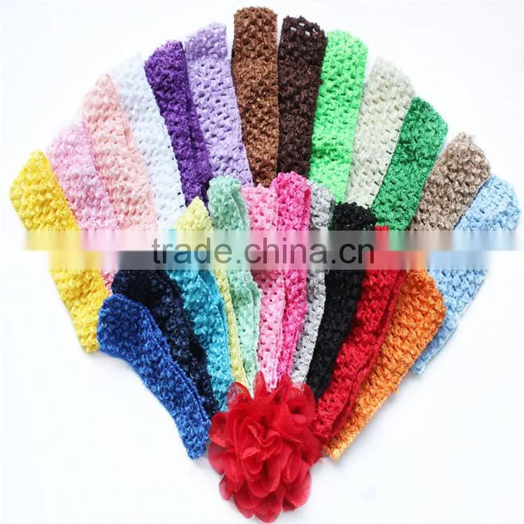 7cm crochet elastic baby headband on sale, New Baby Girl Elastic Rayon Waffle Head wraps