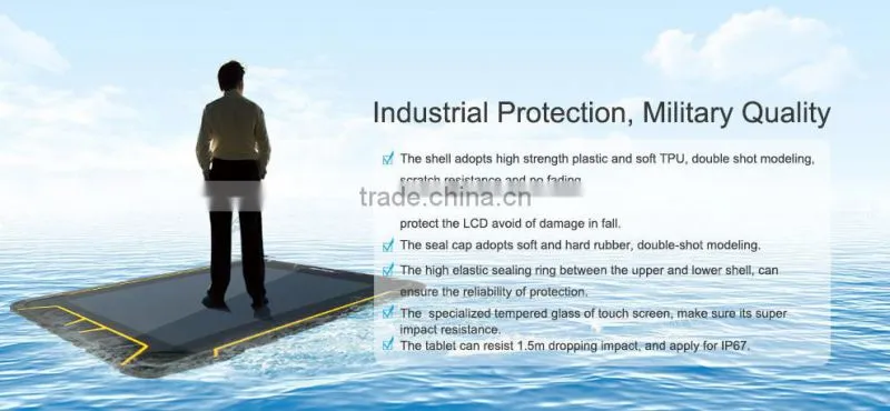 Hot sale Rugged Tablet PC with NFC Fngerprint Reader 2D barcode scanner 2+16GB 2+8MP