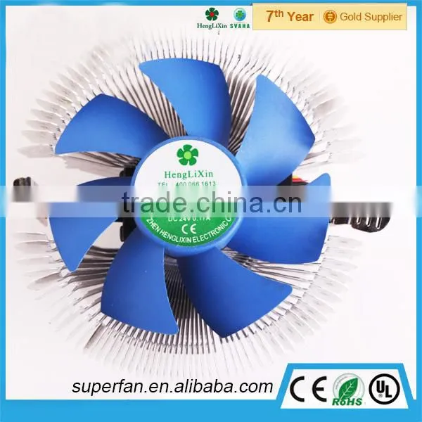 high efficiency Computer CPU cooling fan with heat sink, CPU 24 volt dc cooling fan
