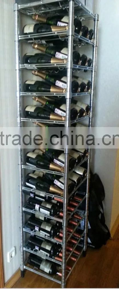 Customized Chrome plated metal wine rack