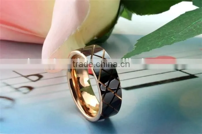 2015 New black diamond ceramic rings for engagement