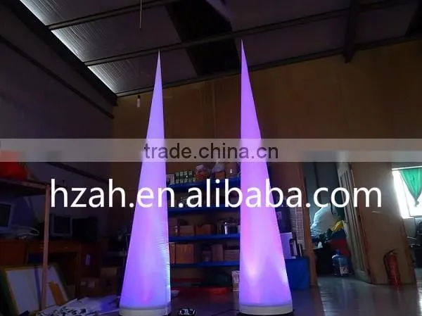 Led inflatable cone and tusk decoration/wedding decor