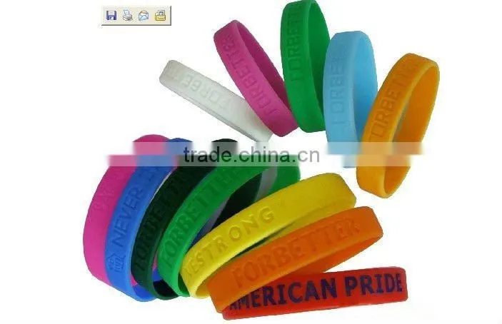 ColorSpray Silicone Wristbands bracelet with customized logo