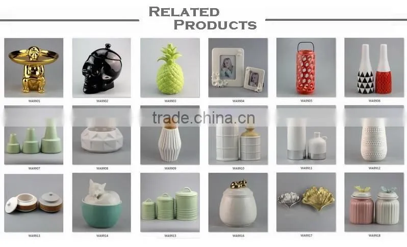 Decorative Gold Ceramic Pineapple canister