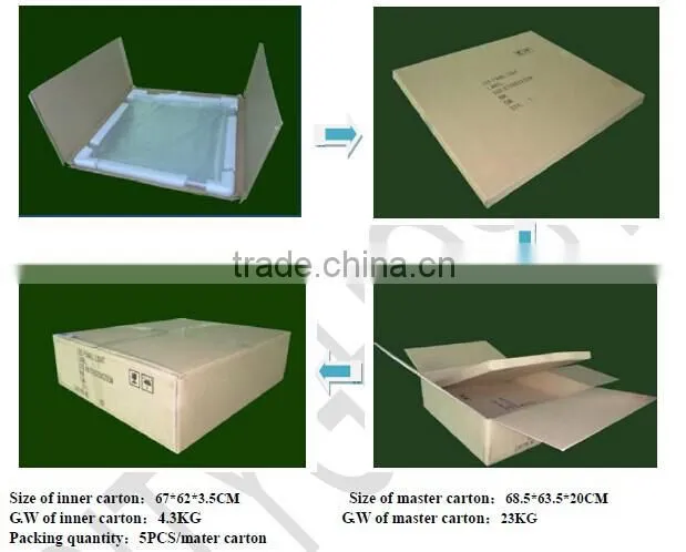 Silver color frame 9mm thickness triac dimming led panel light 2'x2' 36W