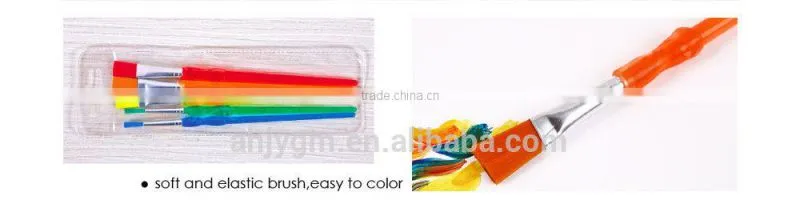 5PCS Nylon Plastic Handle Artist Brush/artist paint brush