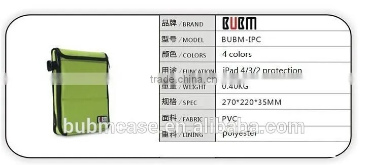 New design bubm nylon zipper shoulder 10 inch tablet stand bag wholesale