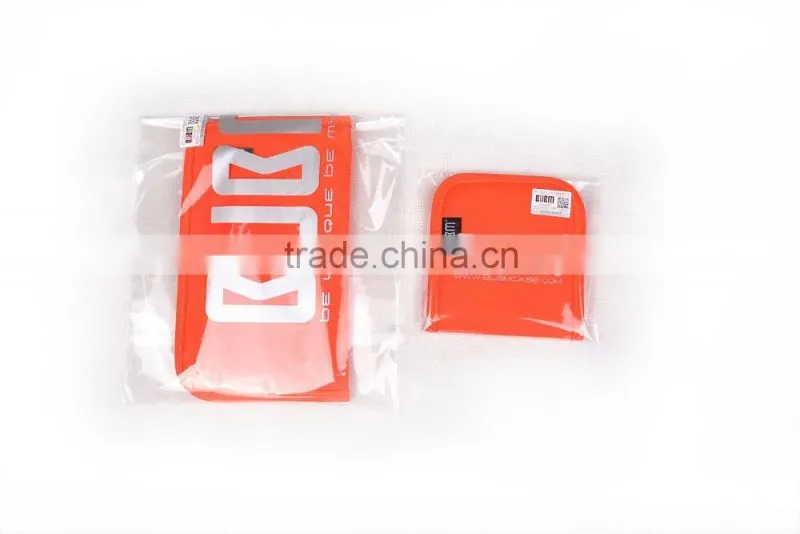 Nylon material orange custom card holder with protablet Card Wallet Wholesale