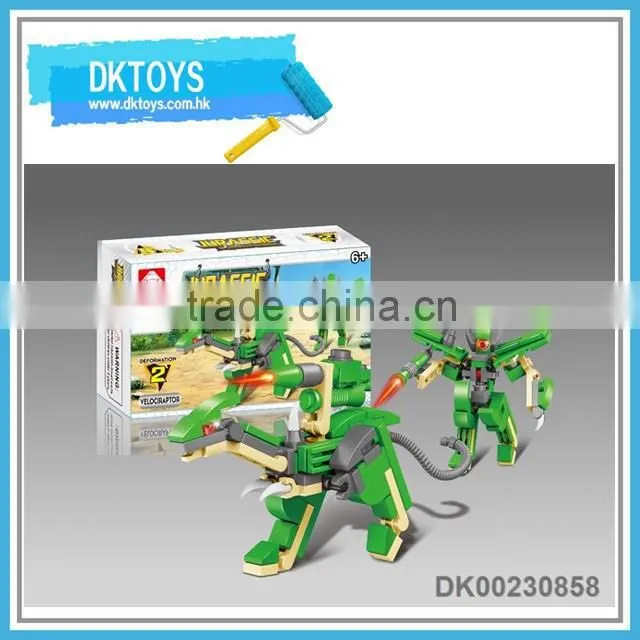Educational DIY plastic material dinosaur building block toy