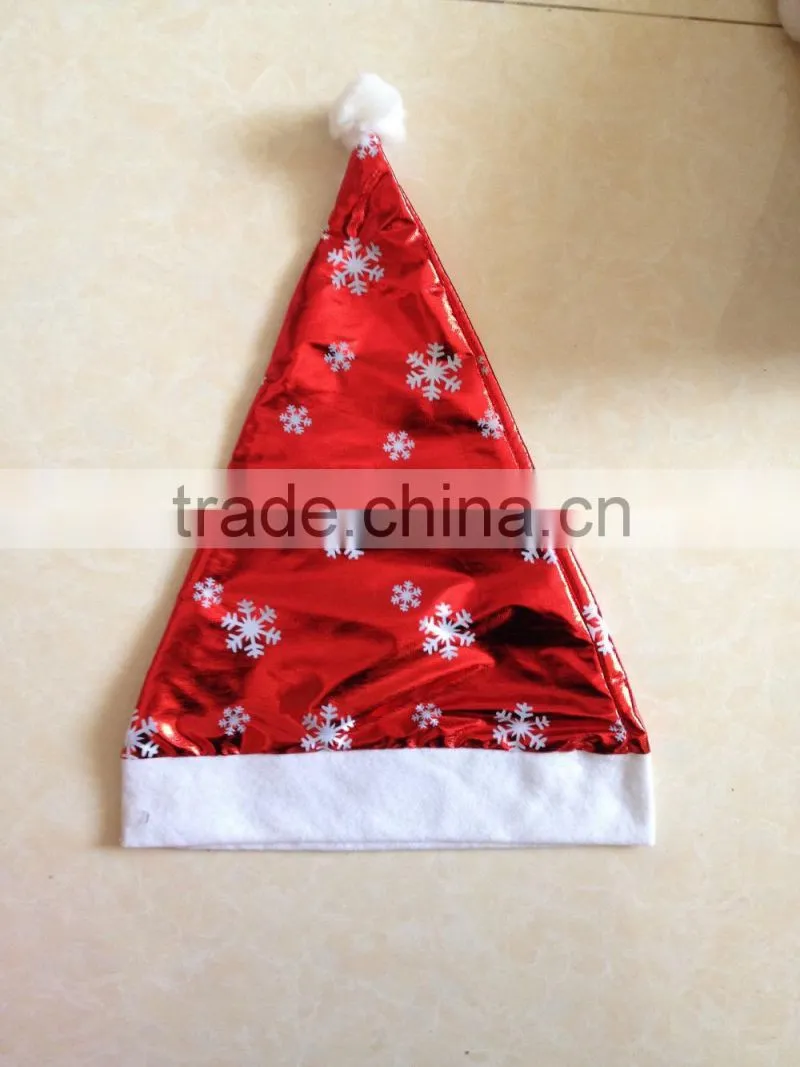 high quality blue custom made christmas santa hat with white stars
