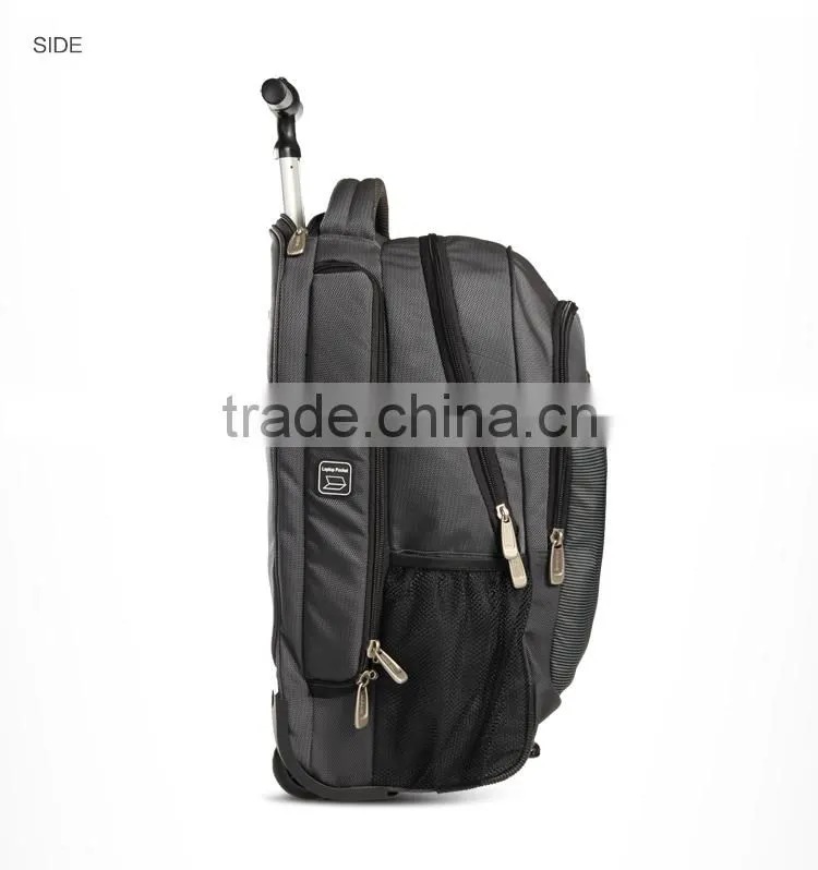 2016 new arrival laptop trolley backpack with high quality