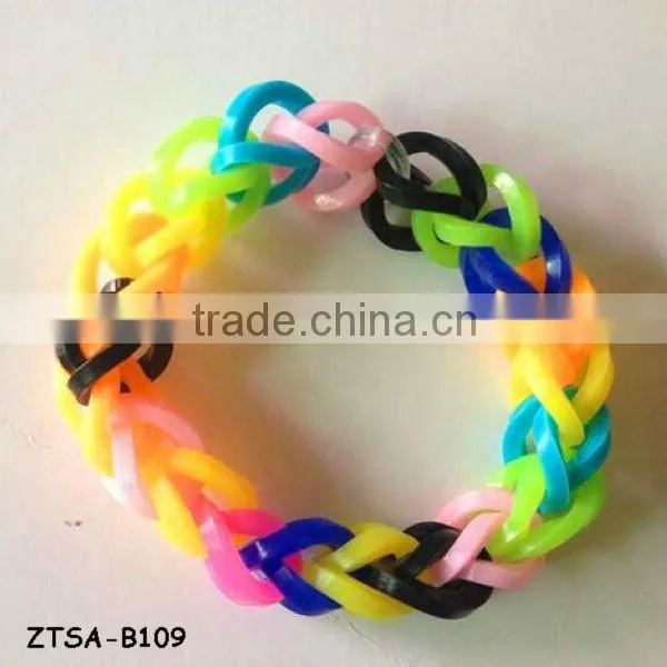 Latest Colorful Loom DIY Bands Rubber Bracelet ZTSA-B102