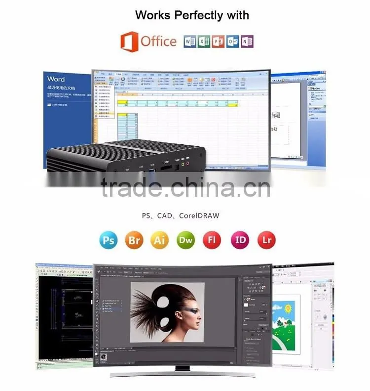 Intel core i7 4500u mini pc dual lan fanless desktop