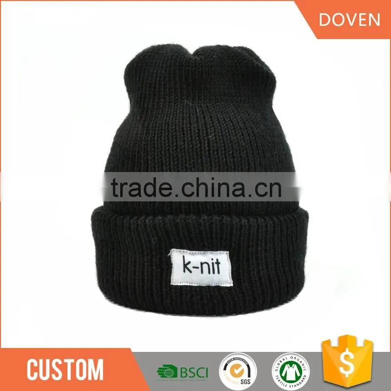 Custom knit winter beanie hat for kids