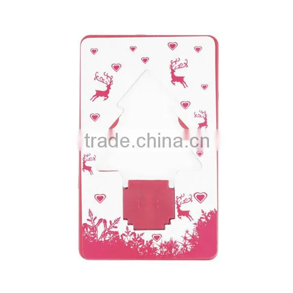 New Arrived Portable Pocket Christmas Tree LED Card Light Lamp
