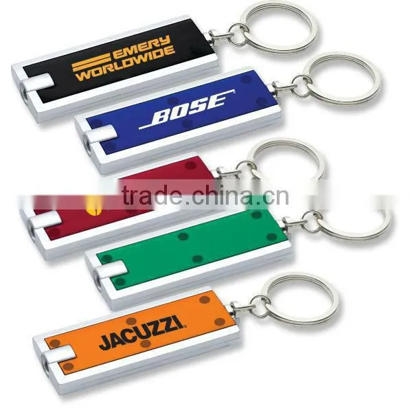 Led Mini Micro Black Keychain Key Ring Super Flash Bright Flashlight White Light
