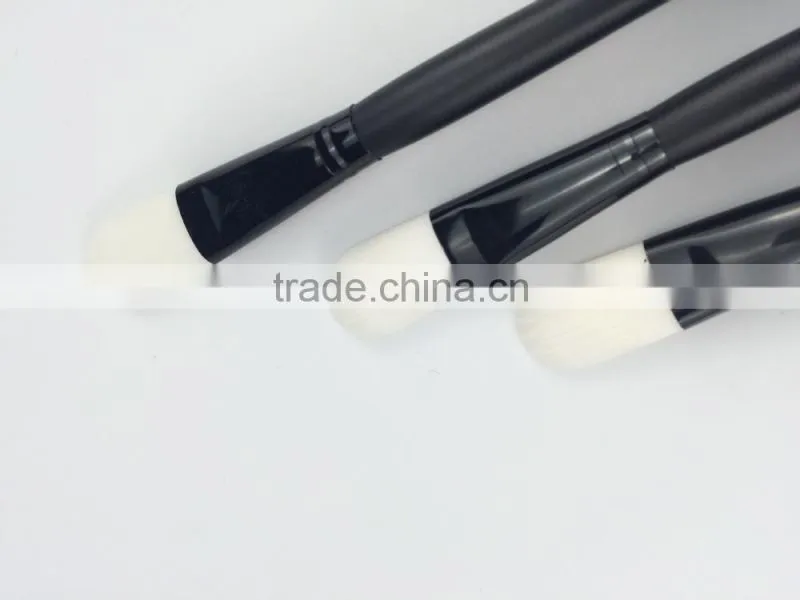 2015 Top quality beauty use white nylon hair best eyeshadow brushes with wood handle